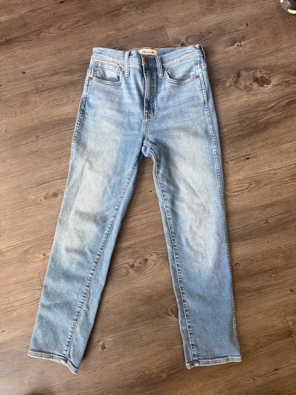 Madewell Stovepipe Jeans Straight Leg Blue Waist 26